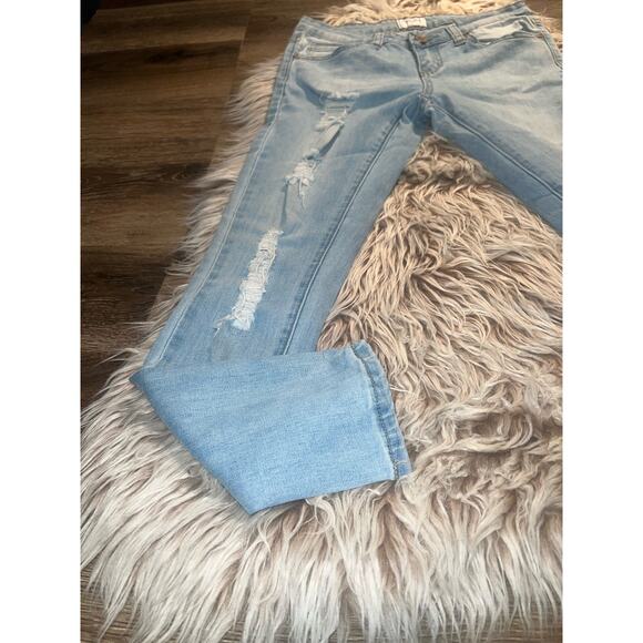 Gogo women’s distressed blue jeans - Picture 2 of 11